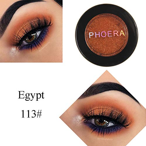 Phoera PHOERA Super Vibrant Ultra-Metallic Eyeshadow Long Lasting Waterproof Shimmer High Pigment Glitter Eye Shadow Palette Cosmetic Makeup AQUAPURITY - (113 EGYPT)