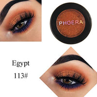 Phoera PHOERA Super Vibrant Ultra-Metallic Eyeshadow Long Lasting Waterproof Shimmer High Pigment Glitter Eye Shadow Palette Cosmetic Makeup AQUAPURITY - (113 EGYPT)