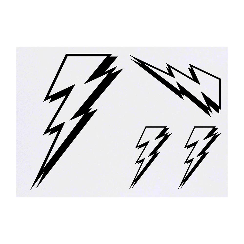 Azeeda 4 x 'Lightning Bolt' Temporary Tattoos (TO00042217)