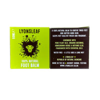 Lyonsleaf 100% Natural Foot Balm - With comfrey for tired feet, marshmallow root for hard or dry skin on feet and anti fungal coconut, lemongrass and lavender