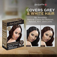 Sta-Sof-Fro Permanent Hair Color Powder Covers Grey & White Hair - Brown Black (Pack of 3)