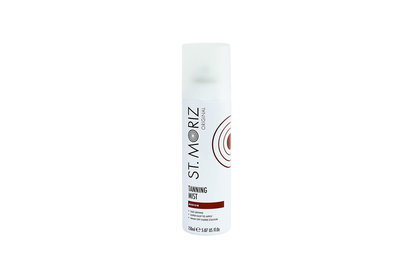 ST. MORIZ St Moriz Original Instant Tanning Mist in Medium | Fast Drying Vegan Fake Tan Mist | Instant Wash Off Guide Colour for a Golden Glow | Dermatologically Tested | Vegan | Cruelty Free | 150ml