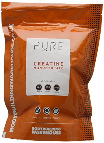Pure Creatine Monohydrate Powder - Unflavoured 500g - for Strength, Performance & Recovery - Bodybuilding Warehouse