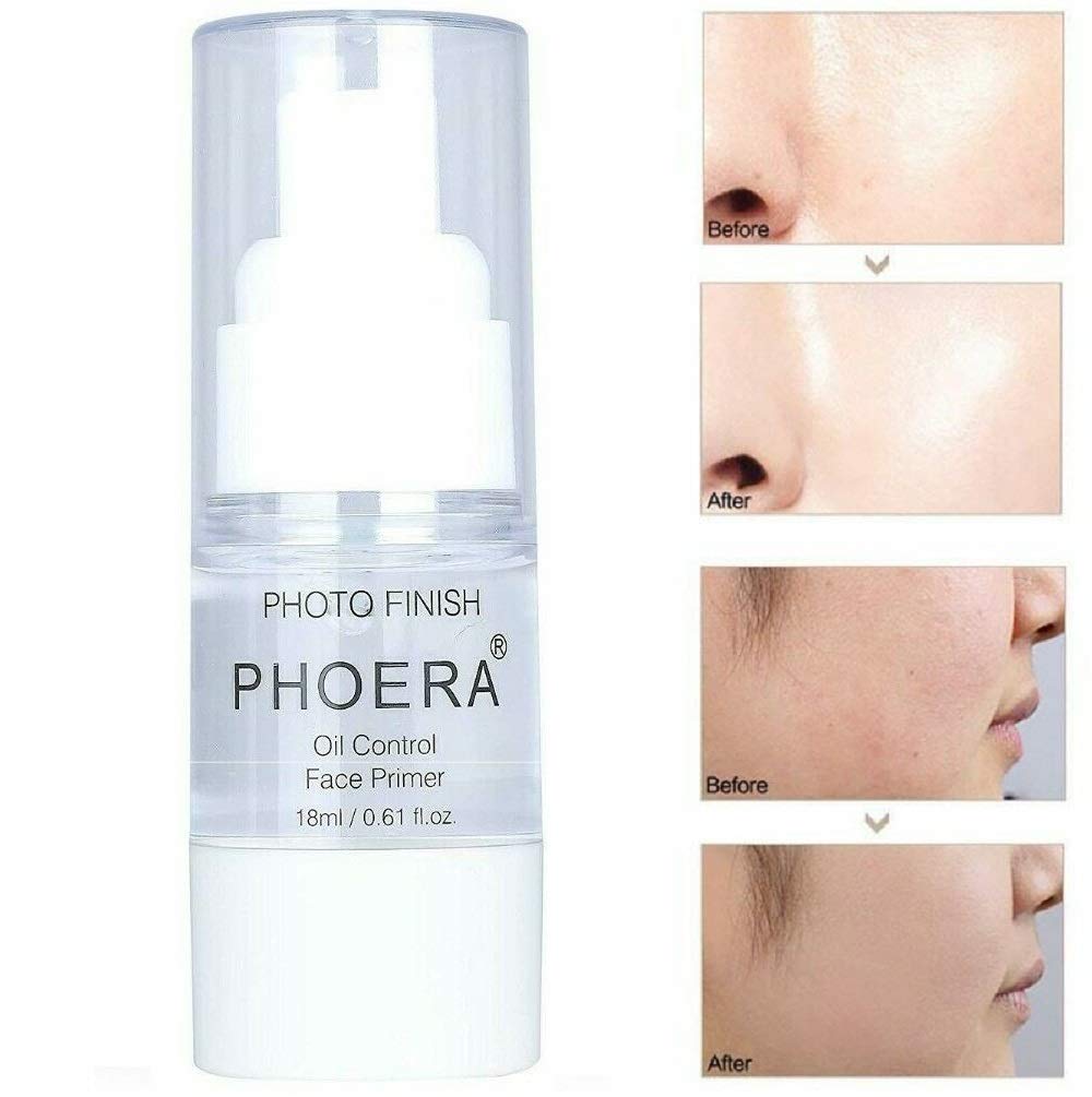 Phoera AQUAPURITY - PHOERA Primer Matte Finish Face Makeup Pore filler Primer Foundation Base Oil Control Full Coverage Make Up Base Concealer Long Lasting Flawless Pores Minimiser Liquid Moisturizing (18ML)