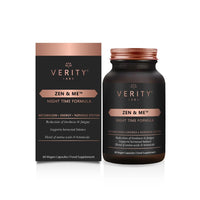Zen & Me | Sleep and Stress Aid Supplement with Ashwagandha, Lavender, Vitamin B6, Magnesium, Chamomile | 60 Vegan Capsules | Natural Ingredients by Verity Labs
