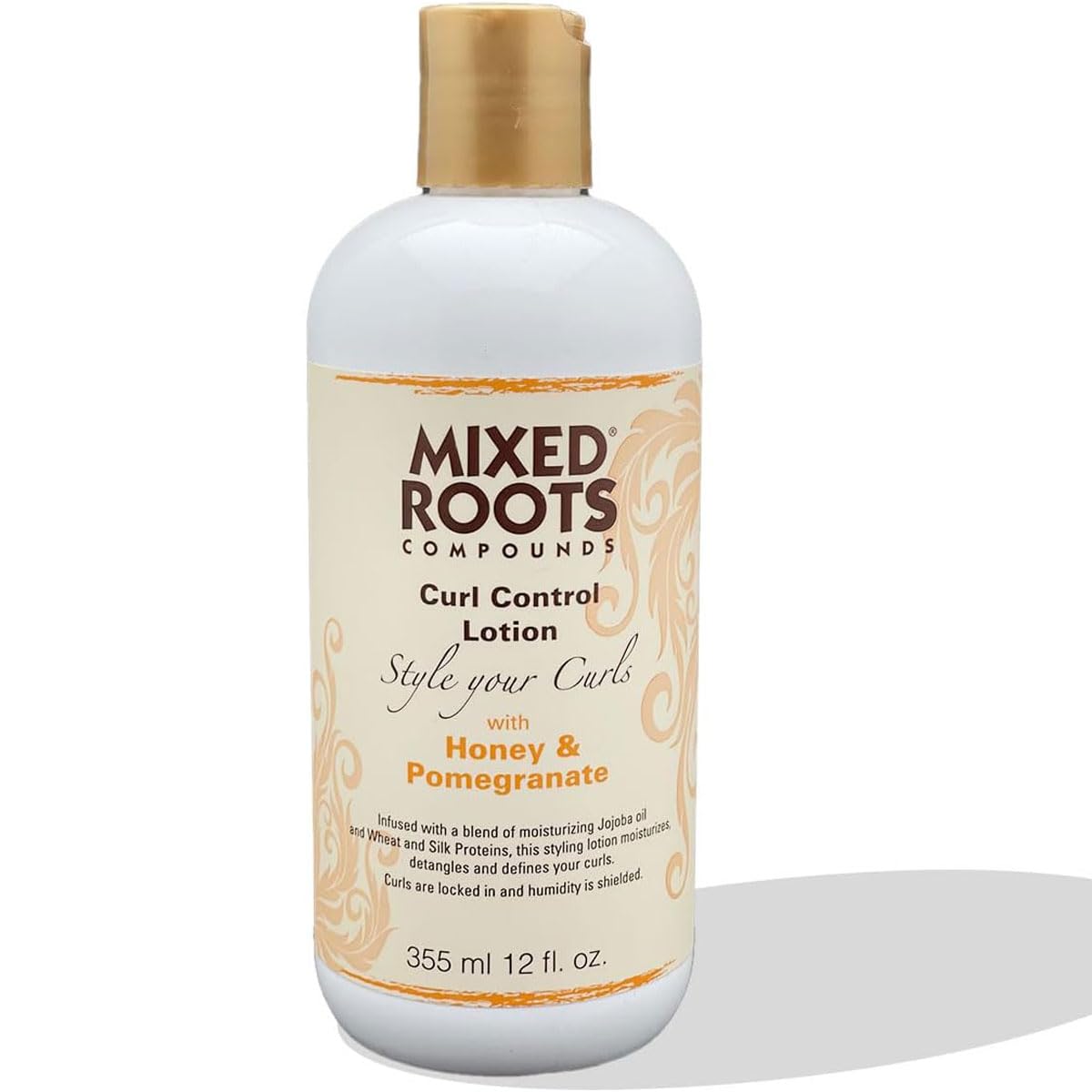 Mixed Roots Curl Control Lotion Honey & Pomegranate – Lightweight Leave‑In Styling Lotion with Jojoba, Wheat & Silk Proteins – Defines, Detangles & Hydrates Curls – Paraben‑Free, 355 ml