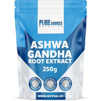 Pure Source Nutrition Organic Ashwagandha Powder 250g Supports Immunity | Premium Ashwagandha Root Superfood Anxiety, Stress & Fatigue Relief, Sleep Aid, Energy Increase Zero Additives Vegan Powder by PSN (250g)