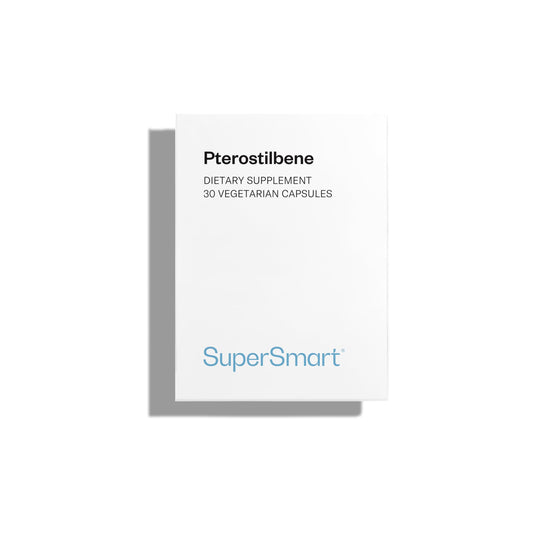 SUPERSMART Supersmart - Pterostilbene 100 mg Per Day - More Powerful Than Resveratrol Supplement - Anti Aging & Antioxidant - Metabolic Booster | Non-GMO & Gluten Free - 30 Vegetarian Capsules
