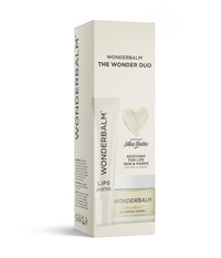 WONDERBALM WONDER DUO Lip Balm & All Purpose Balm Relives Dry Chapped Lips Skin Cream Moisturiser Fast-Absorbing Non-Greasy Olive Oil Shea Butter Natural Vegan Ingredients
