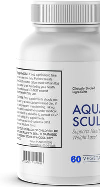 FItness Hero Supplements Aqua Sculpt Max - All Natural/Weight Management Support - 60 Capsules - Vegan/New & Sealed