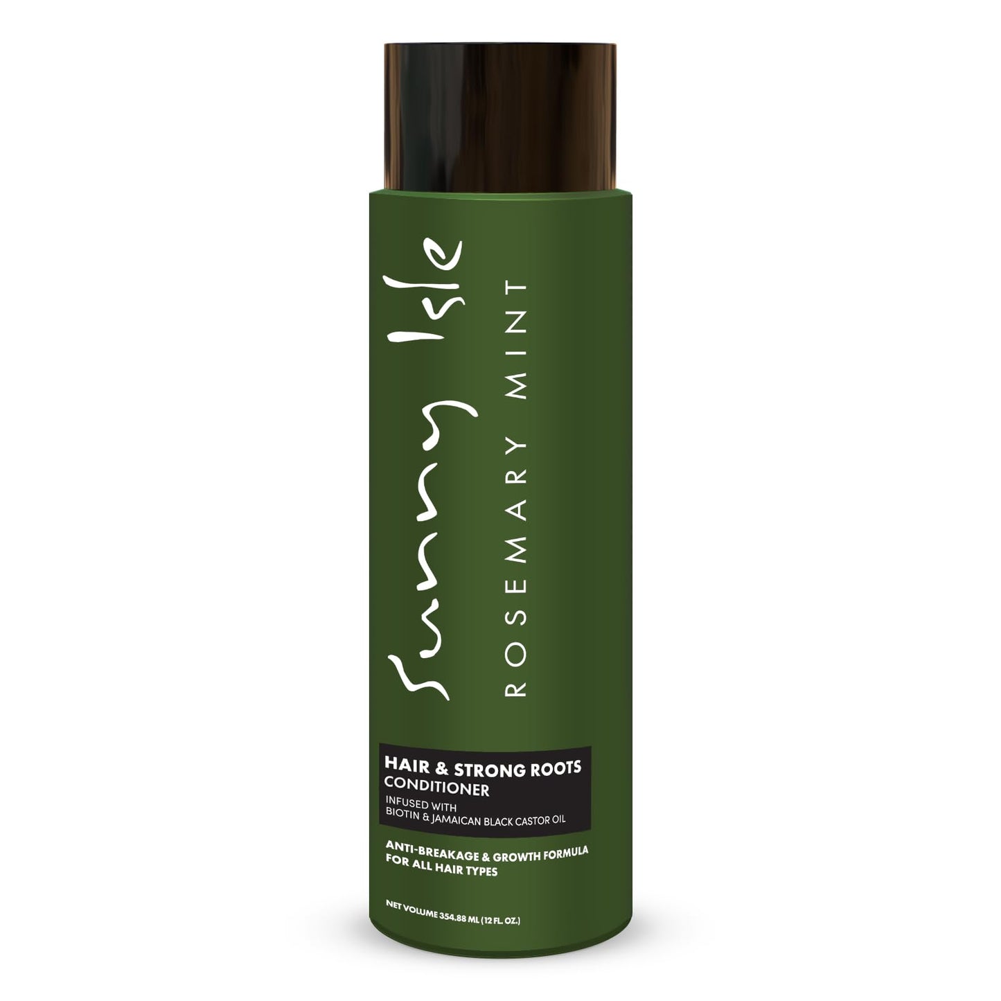 Sunny Isle Rosemary Mint Hair and Strong Roots Conditioner 12oz, Anti-Breakage Formula, Infused with Biotin & Jamaican Black Castor Oil, All Hair Types