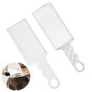 FZGLHQQ 2 PCS Fade Combs Professional Hair Cutting Combs Barber Combs Clipper Combs Anti-Static Heat Resistant Blending Flat Top Comb Clipper for Men Salon Hair Styling Tools (White)