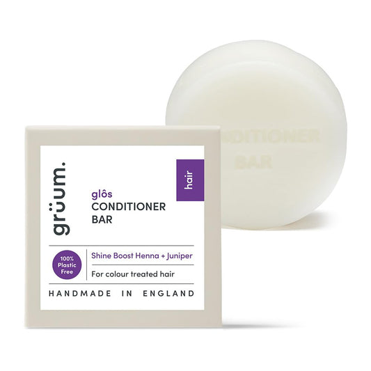 grüum Shine Boost Hair Conditioner Bar 50g - SLES, EDTA & Paraben Free Conditioner Bar for Hair Lasts up to 60 Washes - Plant-Based Vegan Solid Conditioner Bar for Hair