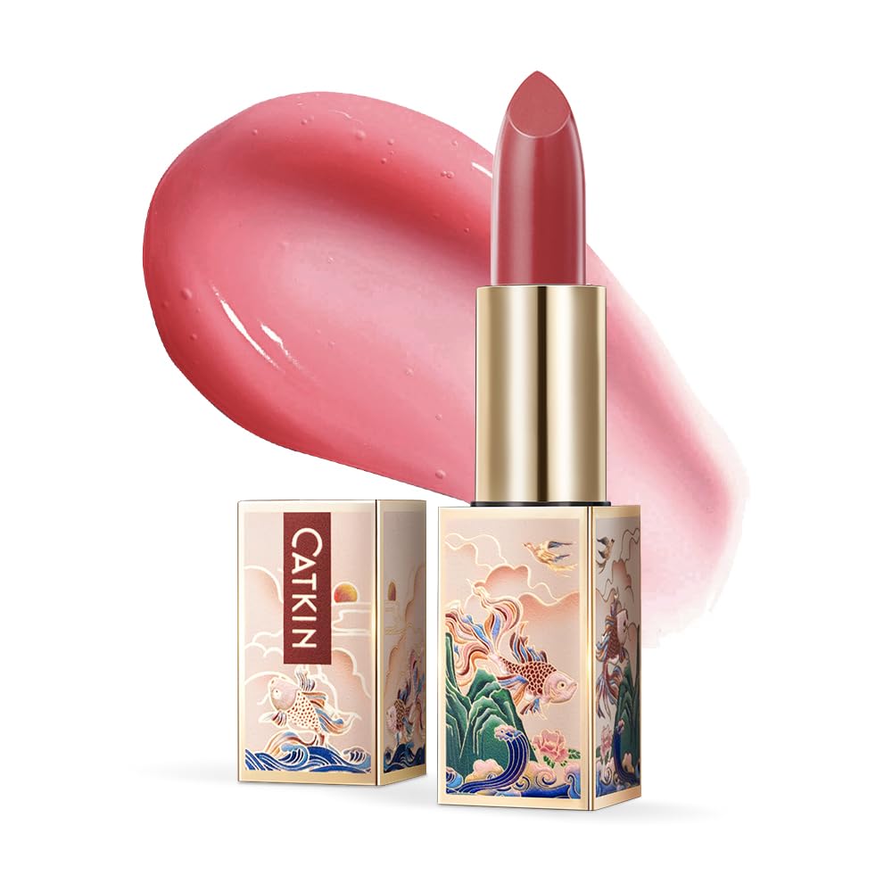 CATKIN Moonlight Lip Balms for Lip Skin Care and Lip Treatment, Natural with Vitamin E for 6h Moisture Care Color Change Lip Balm, 3.3g (C06 Camellia)