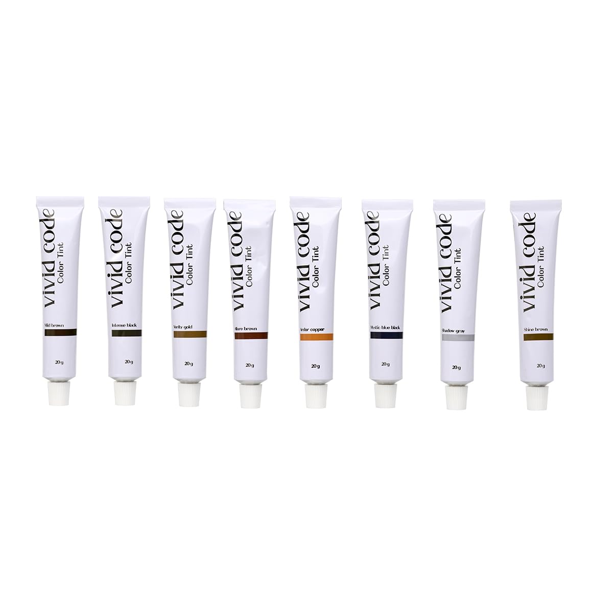 QBS VIVID CODE Brow Color Tint for Eyebrows (Allure Brown 20ml)