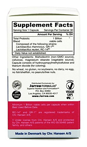 Jarrow Formulas Fem-Dophilus, 1 Billion Organisms Per Cap, Supports Vaginal and Urinary Tract Health, 30 Count (Cool Ship, Pack of 3)