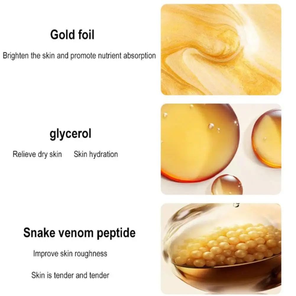 KlsyChry Retinol Snake Venom Gold Mask, Peptide Collagen Peel Off Facial Mask, Gold Anti-Aging Face Mask for Flawless Skin, Anti Wrinkles & Reduce Fine Lines, Clear Acne, Minimize Pores, Moisturizing, 100g