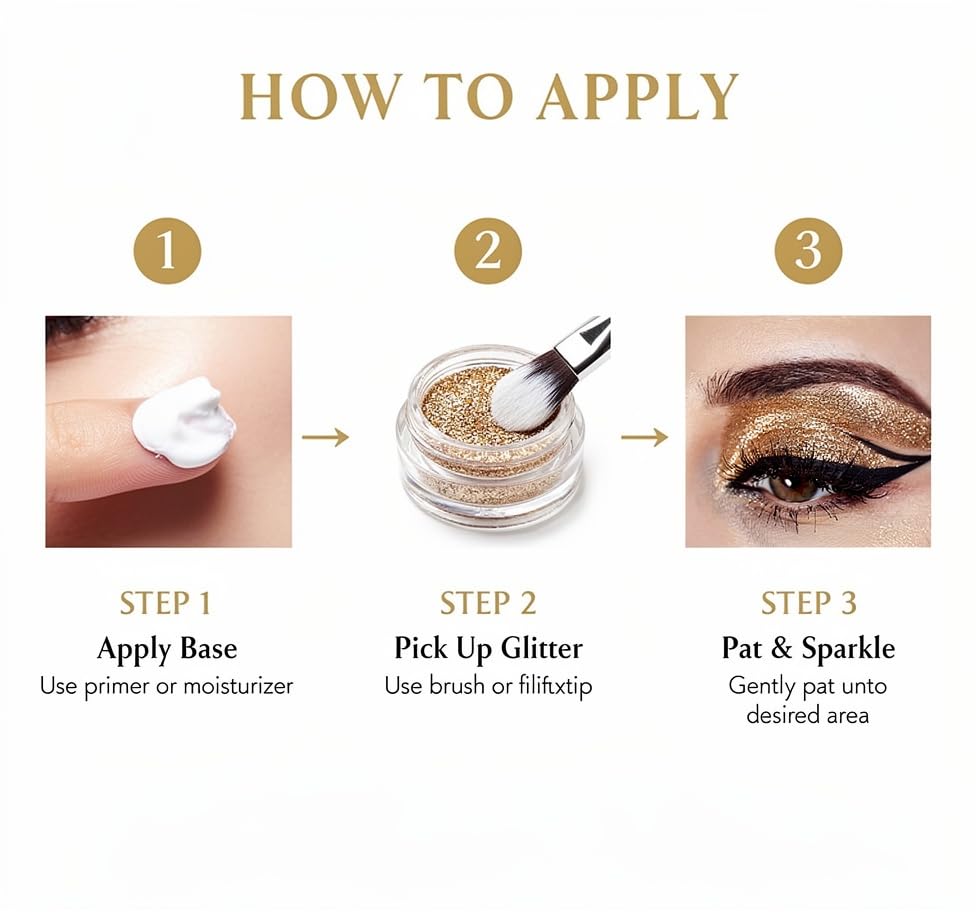 Kiara World Madame Champagne Eye Shadow Loose Glitter Dust Body Face Nail Art Party Shimmer Make-Up