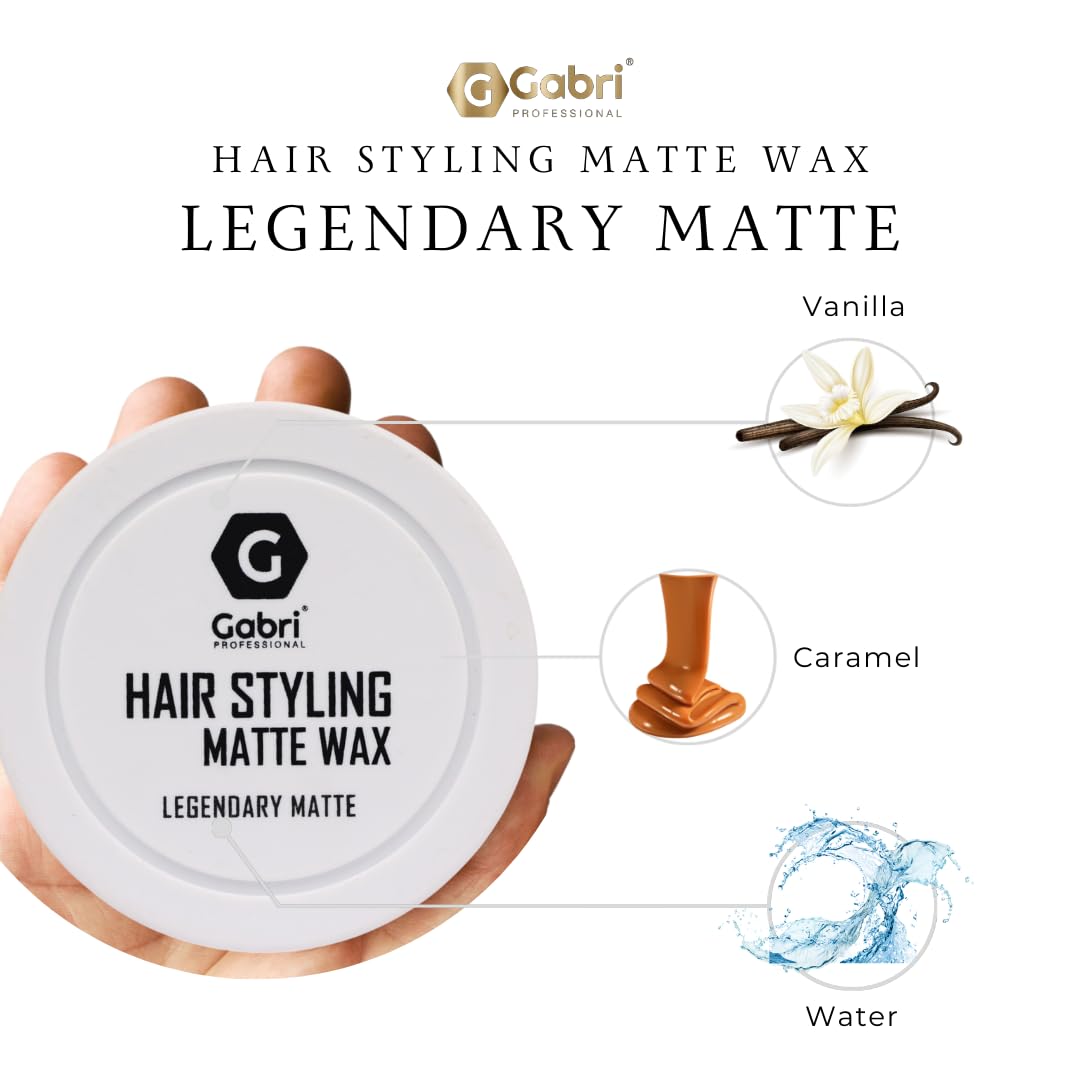 G Gabri Gabri Hair Styling Wax 150ml, Hair Gel Wax, Edge Control, Maximum Control and Long Lasting, Men & Women Hair Wax (Legendary Matte)