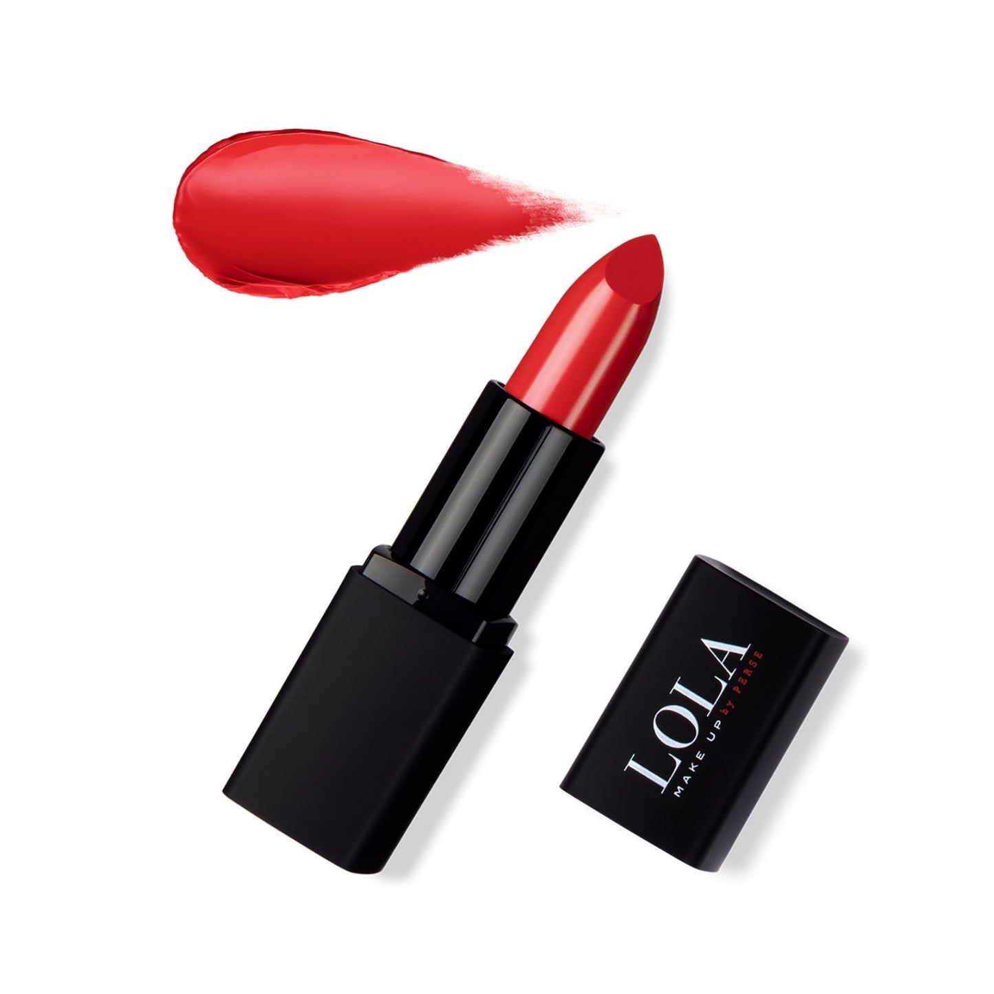 Lola Make Up by Perse LOLA Make Up by Perse Intense Colour Lipstick – Glossy Finish, Full Coverage, Ultra-Rich Pigments, Creamy Hydrating Formula, Infused With Vitamins E & C, Vegan & Cruelty-Free – 004-Blossom Red
