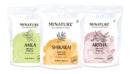 minature Combo Of Amla Powder Aritha & Shikakahi (Pack Of 3) | For Natural Beautiful Hair | Hair Pack for Hair, Conditioning, Smooth, and Shinny, and all types of Hair | 100 Each (100g*3)