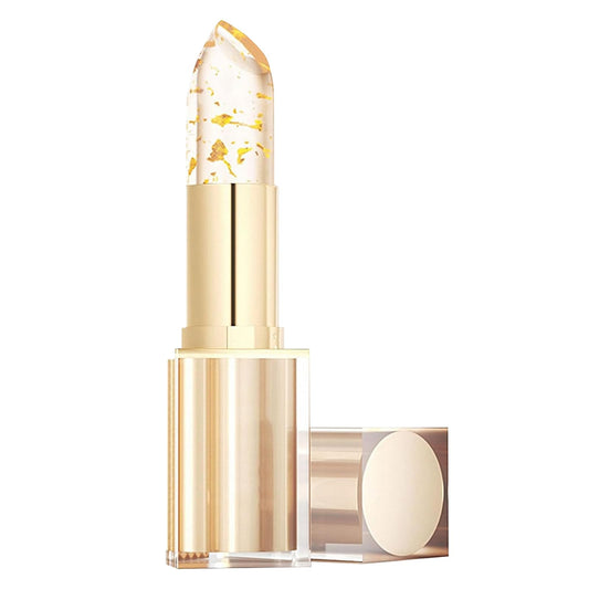 Gold Foil Colour Changing Lipstick, Coloured Lip Balm, Tinted Lip Balm – Hydrating & Plumping Lip Moisturiser For Smooth, Soft Lips - Korean Makeup, Preppy Stuff For Girls