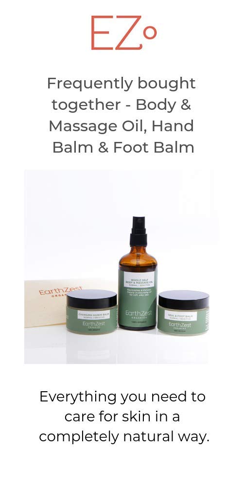 Earthzest Organics Body & Massage Oil by EarthZest Organics.100% Organic 100% Natural & Certified Vegan. Highly Concentrated & Long-Lasting for Soft, Supple, Deeply Moisturised Skin. 100ml Perfect Travel & Gift Size