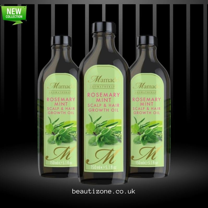 Mamado 100% Pure Rosemary Mint Scalp & Hair Growth Oil – Nourishing Oil for Hair Roots, Restores Damaged Hair Cells, Targets Receding Hairline - Hydrates Hair and Reduces Breakage