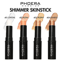 AQUAPURITY Phoera ® Makeup Shimmer Skin stick Highlighter Contour Concealer Makeup Stick Buildable Cream to Powder formula (401 CRYSTAL)… (403 Trophy)