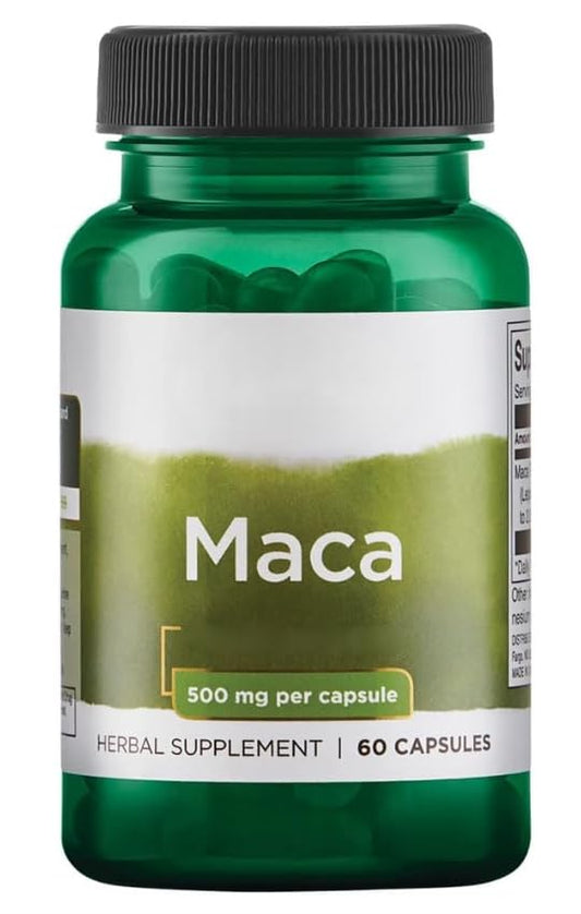 Generic Plant-Based 500mg per Capsule, Maca Caps, Botanical Root Extract, 60 Capsules