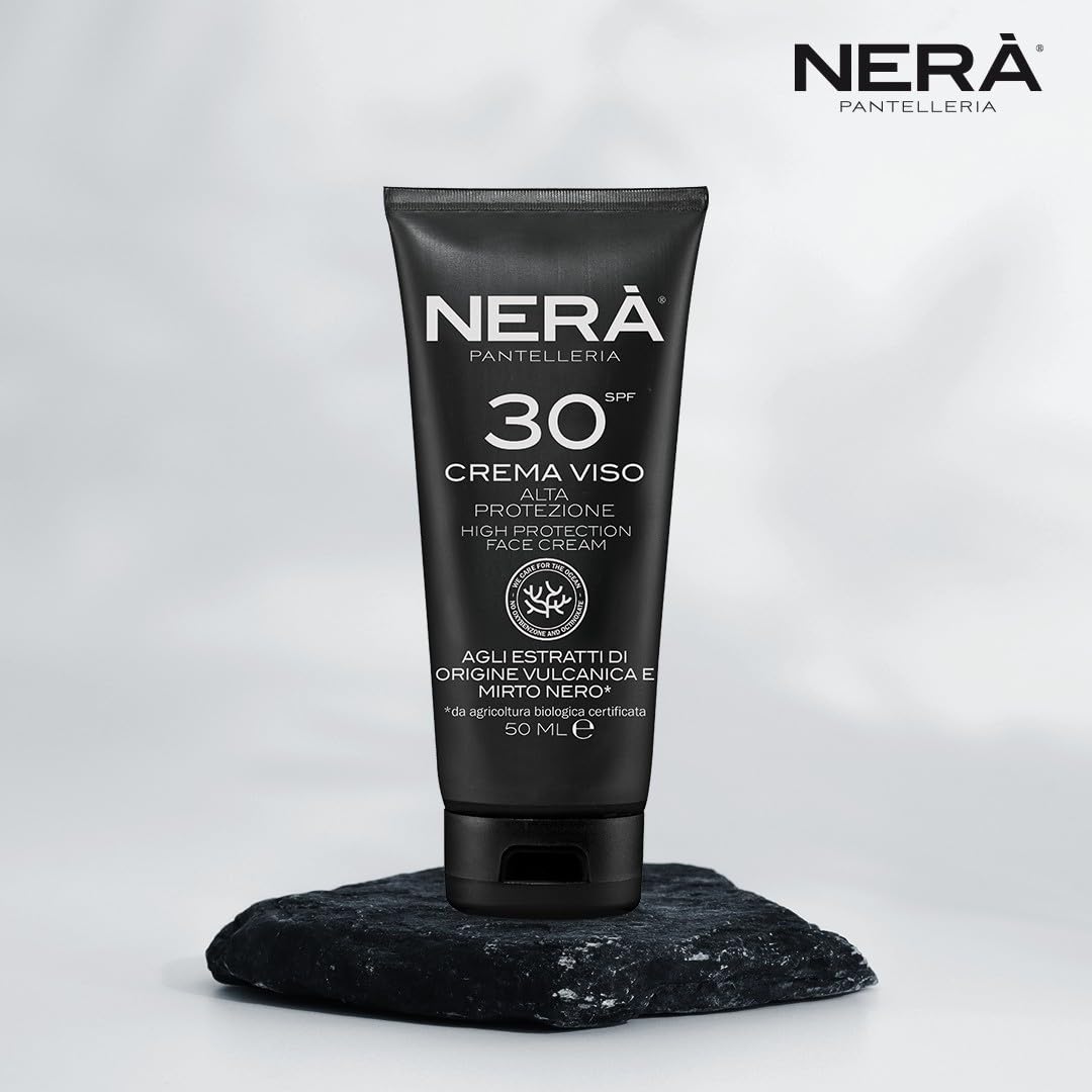 Nera Pantelleria NERA Pantelleria High Protection SPF 30 Sunscreen Lotion: Water-Resistant Sunscreen with UVA & UVB Filters. Prevents Dehydration & Skin Aging. 50ml for Men and Women