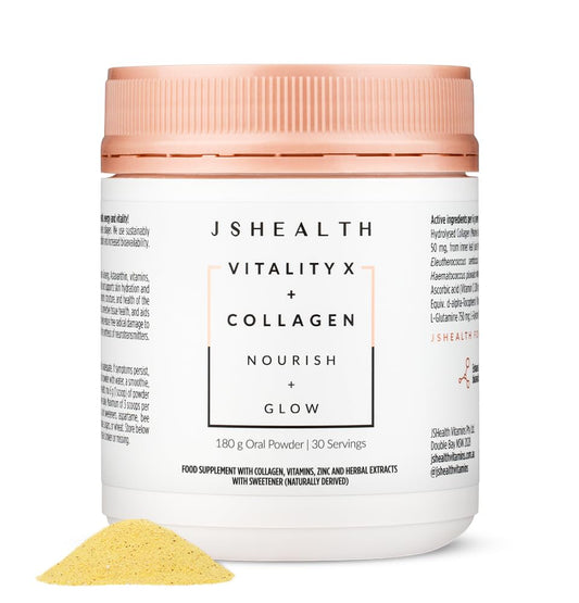 JSHealth Vitamins Vitality X + Collagen, Beauty Powder Supplement, 180g