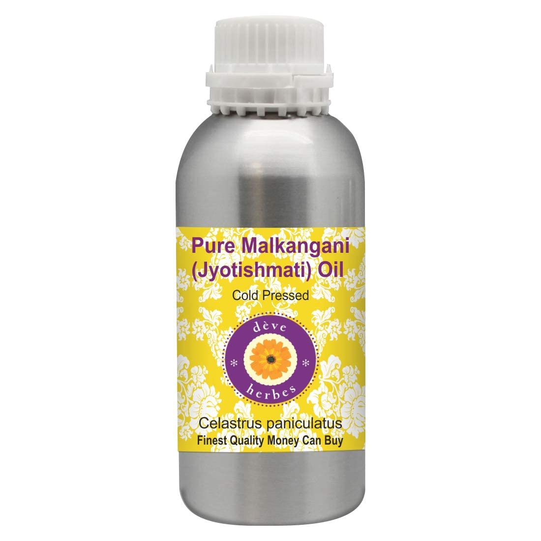 Deve Herbes Pure Malkangani (Malkangni/Jyotishmati) Oil (Celastrus paniculatus) 100% Natural Therapeutic Grade Cold Pressed 630ml (21.3 oz)