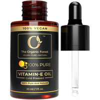 The Organic Forest – VEGAN . PURE . NATURAL 100% Pure Vitamin E Oil | Vitamin E Oil for Scars & Hair | 22500 IU, Non-GMO Verified | Skin Care | Face Oil | Moisturizing Oil | Cuticles and Nails Care