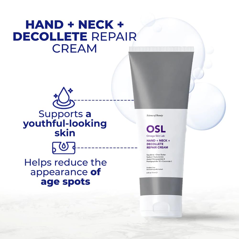 OMEGA SKIN LAB OSL Omega Skin Lab Face Cream, Hand Moisturiser, Decollete Cream - Multipurpose Face Moisturisers for Everyday Skin Care 75ML
