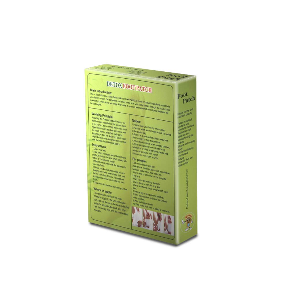 ZHEN Detox Foot Patches, Pain Relief Foot Pads, Bamboo Vinegar Foot Patch, Helps Remove Impurities, Relieve Stress & Improve Sleep Box Pack