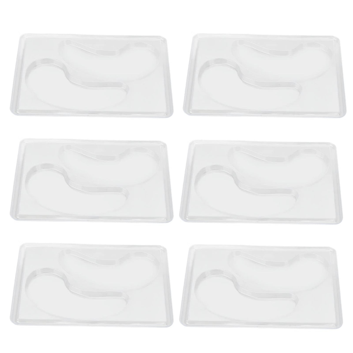 Pongnas 12Pcs DIY Under Eye Patches Molds, Safe Healthy Natural Reusable Transparent Eye Mask Patch Tray Plate