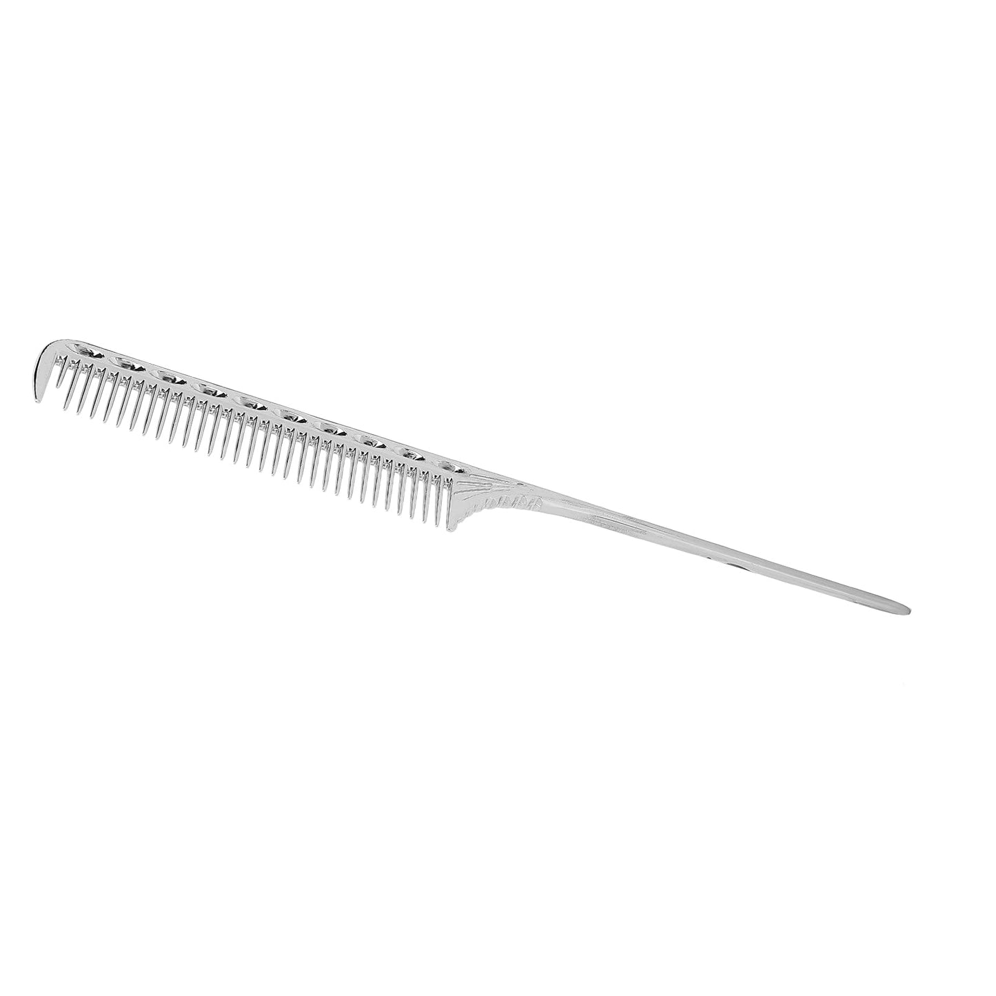 FILFEEL Hair Comb, Professional Rat Tail Hair Comb Salon Hairdressing Styling Comb Barber Aluminum Metal Comb (Silver)