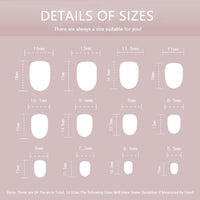 NLFOX Press On Nails Short - French Tip False Nails Almond - 24PCS Rainbow French Summer Fake Nail in 12 Sizes - Reusable Stick on Nails for Women
