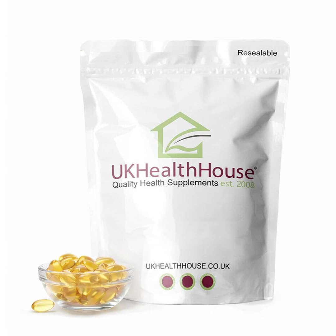 UKHealthHouse Evening Primrose Oil – EPO Capsules, 1000mg x 60 Softgels – High Strength Omega 6 GLA Content – Great for Skin, Immune System, Hormonal Pain, Hot Flushes & Women’s Health