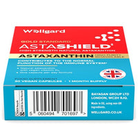 Wellgard Astashield – Highly Bioavailable 8mg Natural Astaxanthin with Vitamin D3