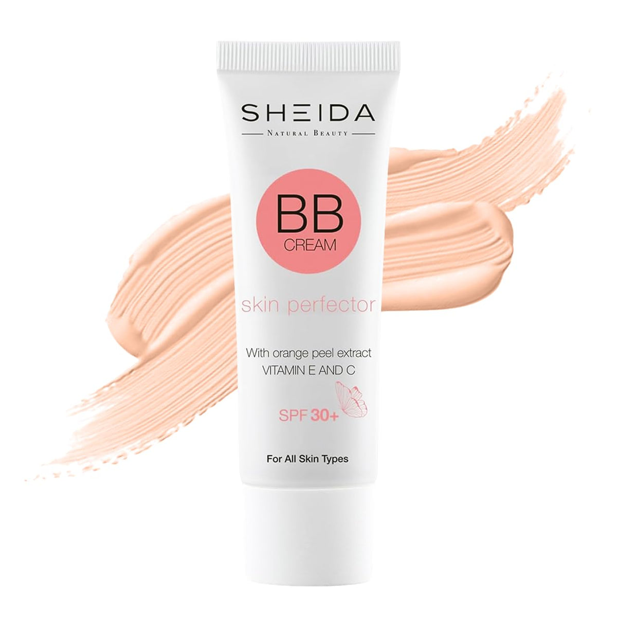 Sheida SHEIDA BB Creme, Tinted Day Cream with SPF 30+, 24h Moisture and Skin Optimiser for an Even Complexion, Enriched with Vitamin E & C. Multifunctional Care with Sun Protection (Extra Light, One Size)