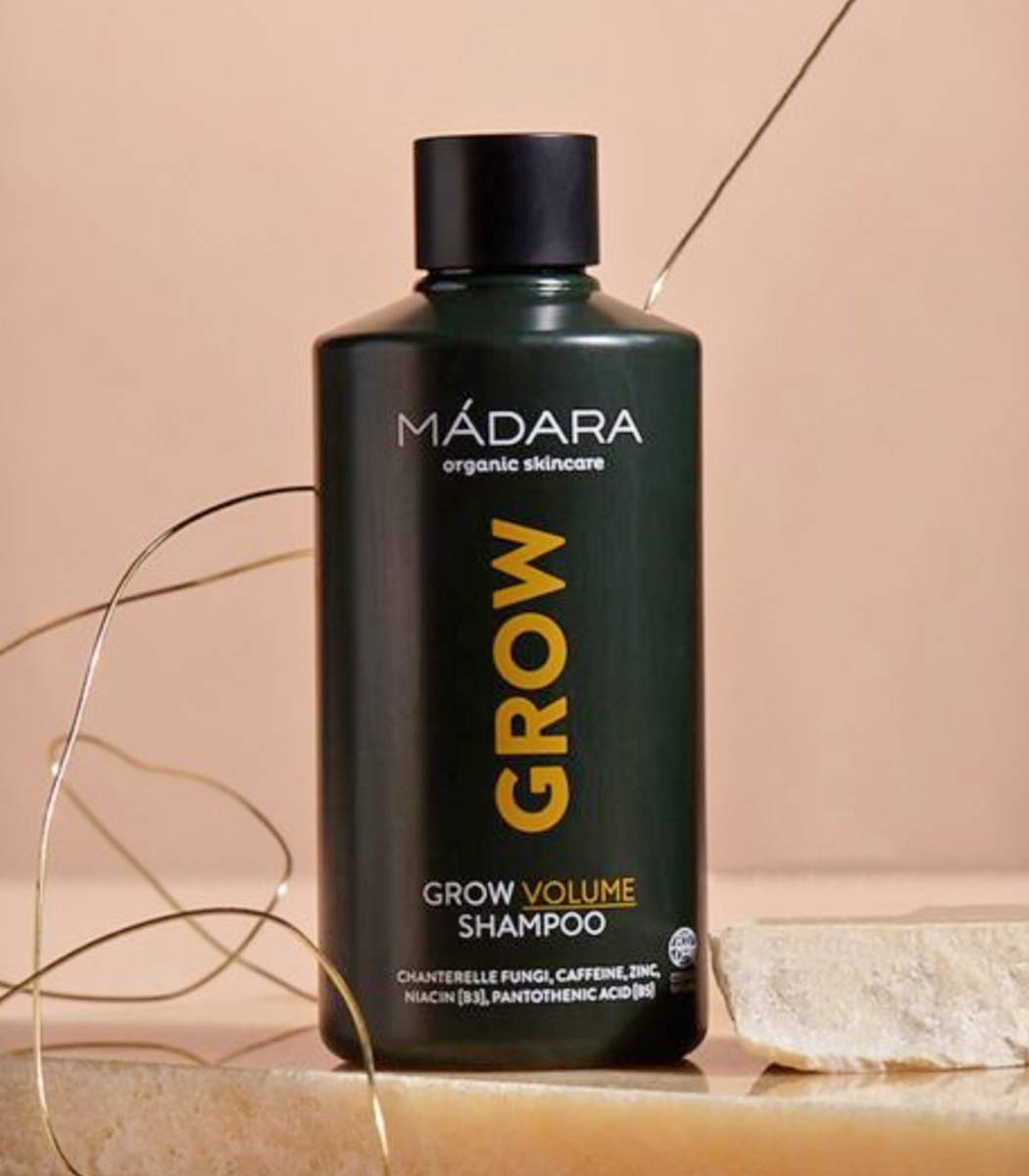 MÁDARA Grow Volume Shampoo - Organic Skincare Natural Hair Growth Shampoo, Hair Thickening Treatment - 250ml