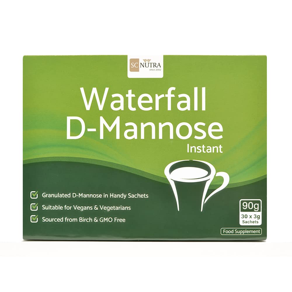 Waterfall D-Mannose Powder Sachets (30 x 3g Sachets) XL Pack - D-Mannose sourced from Birch - Monthly Supply for Prevention - SC Nutra (Sweet Cures)