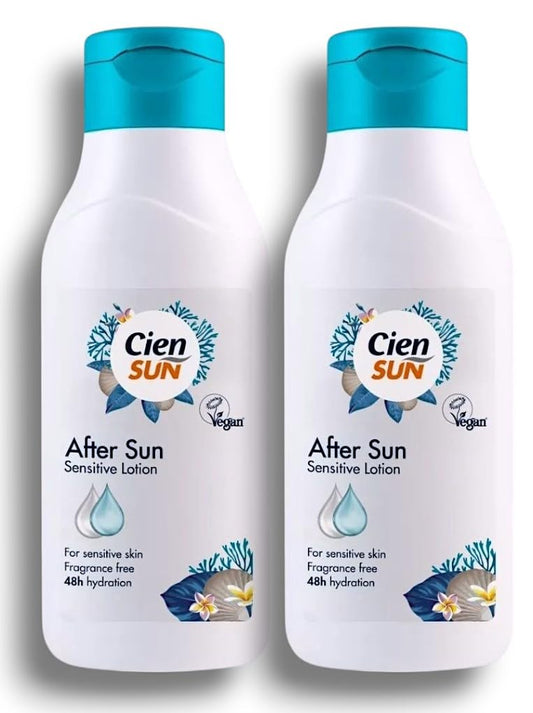 2x Ciēn Sun - Lidl | After Sun - Sensitive Lotion | Vegan - Fragrance Free | 48h Hydration | 250mL Each
