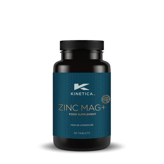 Kinetica Zinc Mag | 90 Capsules | 420 mg Magnesium | 16.5 mg Zinc | 193μg Selenium | 4.8mg B6 | 30 Servings | Sleep aid | Vegan & Vegetarian Friendly