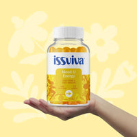 issviva MENOPAUSE Issviva Gummies Mood and Energy Supplements with Vitamins B1, B2, B6, B12, C and Biotin for Women - Orange Flavoured, 150 Gummies - 300g (Twin-Pack)