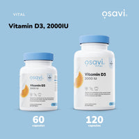 OSAVI Osavi Vitamin D3 2000 IU – 120 Softgels | Supports Immune Function | Bone Health | Muscle Function and Calcium Absorption | Contains Quali®–D | Derived from Natural Lanolin and MCT Oil from Coconut