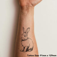 Azeeda 'Rabbit' Temporary Tattoo - Water Resistant, Skin-Safe, Non-Toxic Transfer (TO00062051)