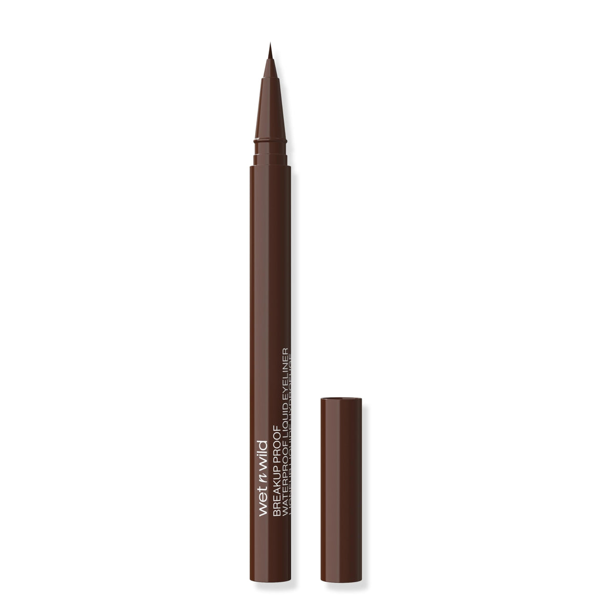 Wet n Wild Breakup Proof Liquid Eyeliner, Brown Eyeliner Pen with Bristle Tip for High-Precision Strokes, Waterproof and Quick Drying, Smudge-Resistant, 16-Hour Wear, Brown